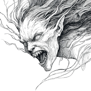 Banshee Drawing Vinyl Car Decal Sticker – Waterproof & UV-Resistant 3.4133333333333336"