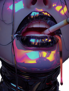 Cigarette Lips Vinyl Car Decal Sticker – Waterproof & UV-Resistant 4.1066666666666665"