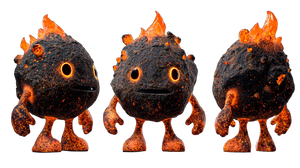 Fiery Asteroid Character Vinyl Car Decal Sticker – Waterproof & UV-Resistant 5.4