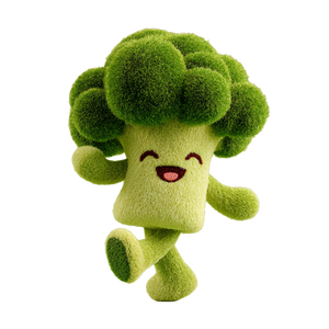 Happy Dancing Broccoli Vinyl Car Decal Sticker – Waterproof & UV-Resistant 6.826666666666667"