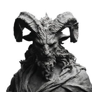Satanic Marble Statue Vinyl Car Decal Sticker – Waterproof & UV-Resistant 3.4133333333333336"