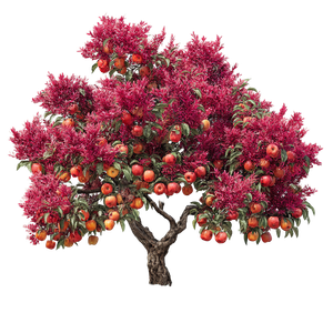 Realistic Apple Tree Vinyl Car Decal Sticker – Waterproof & UV-Resistant 3.4133333333333336"