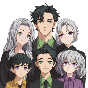 Anime Family Portrait V5 Vinyl Car Decal Sticker – Waterproof & UV-Resistant 3.4133333333333336"