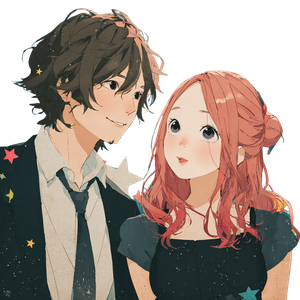 Cute Anime Couple V5 Vinyl Car Decal Sticker – Waterproof & UV-Resistant 3.4133333333333336"