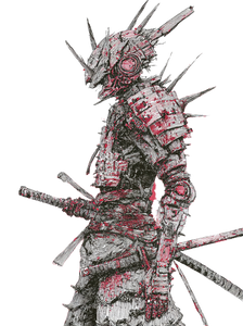 Monster Samurai Vinyl Car Decal Sticker – Waterproof & UV-Resistant 8.426666666666666"