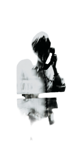 Man In Phone Booth Vinyl Car Decal Sticker – Waterproof & UV-Resistant 9.706666666666667"