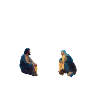 Nighttime Impressionist Jesus Vinyl Car Decal Sticker – Waterproof & UV-Resistant 3.4133333333333336"