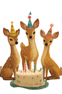 Happy Deer Celebration Vinyl Car Decal Sticker – Waterproof & UV-Resistant 4.4