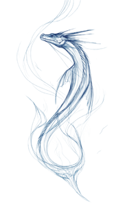 Swimming Dragon Sketch Vinyl Car Decal Sticker – Waterproof & UV-Resistant 4.586666666666667"