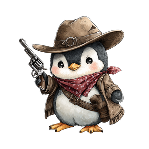 Kawaii Cowboy Penguin Vinyl Car Decal Sticker – Waterproof & UV-Resistant 3.4133333333333336" Kawaii Cowboy Penguin Vinyl Car Decal Sticker – Waterproof & UV-Resistant 3.4133333333333336"