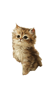 Fluffy Festive Kitten Vinyl Car Decal Sticker – Waterproof & UV-Resistant 4.8533333333333335"