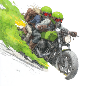 Motorcycle Couple Art Vinyl Car Decal Sticker – Waterproof & UV-Resistant 6.826666666666667"