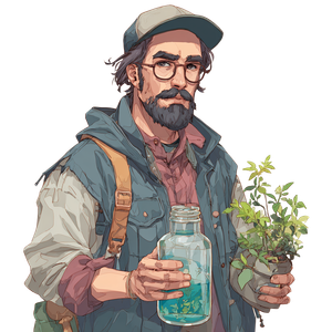 Botanist Character Vinyl Car Decal Sticker – Waterproof & UV-Resistant 3.4133333333333336"