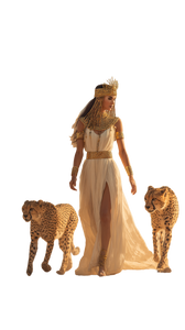 Cleopatra With Cheetahs Vinyl Car Decal Sticker – Waterproof & UV-Resistant 4.8533333333333335"