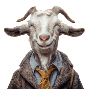Happy School Goat V2 Vinyl Car Decal Sticker – Waterproof & UV-Resistant 3.4133333333333336"