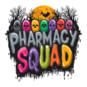 Pharmacy Squad Skeleton Vinyl Car Decal Sticker – Waterproof & UV-Resistant 3.4133333333333336"