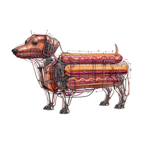 Hotdog Transformer Vinyl Car Decal Sticker – Waterproof & UV-Resistant 3.4133333333333336"