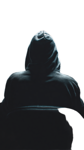 Hooded Computer User Vinyl Car Decal Sticker – Waterproof & UV-Resistant 4.8533333333333335"