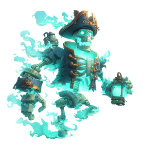 Ghostly Pirate Skeleton Vinyl Car Decal Sticker – Waterproof & UV-Resistant 3.4133333333333336"