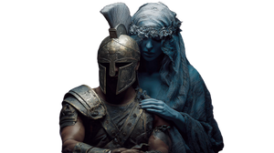 Mycenaean General And Queen Vinyl Car Decal Sticker – Waterproof & UV-Resistant 2.72"