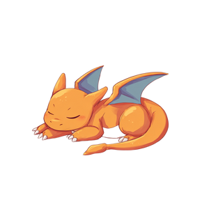 Sleeping Charizard Vinyl Car Decal Sticker – Waterproof & UV-Resistant 3.4133333333333336"