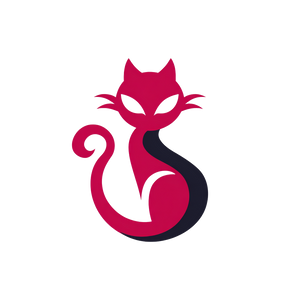 Mysterious Cat Logo Vinyl Car Decal Sticker – Waterproof & UV-Resistant 3.4133333333333336"