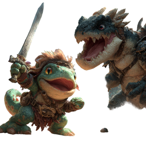 Murloc Vs Dragon Vinyl Car Decal Sticker – Waterproof & UV-Resistant 6.826666666666667"