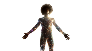 Radiant Cosmic Man Vinyl Car Decal Sticker – Waterproof & UV-Resistant 2.72"