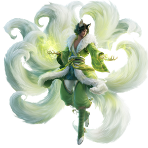 Enchanting Nine-Tailed Fox Vinyl Car Decal Sticker – Waterproof & UV-Resistant 6.826666666666667"
