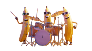 Banana Drum Solo Vinyl Car Decal Sticker – Waterproof & UV-Resistant 5.4