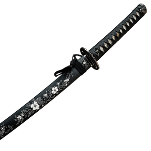 Cherry Blossom Katana V2 Vinyl Car Decal Sticker – Waterproof & UV-Resistant 3.4133333333333336"