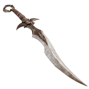 Rusted Fantasy Scimitar Vinyl Car Decal Sticker – Waterproof & UV-Resistant 3.4133333333333336"