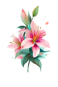 Pink Lily Tattoo V2 Vinyl Car Decal Sticker – Waterproof & UV-Resistant 4.4