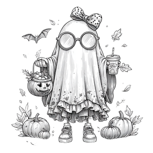 Cute Ghost Halloween V2 Vinyl Car Decal Sticker – Waterproof & UV-Resistant 3.4133333333333336"
