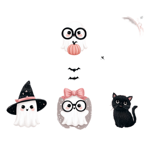 Kawaii Halloween Ghosts V3 Vinyl Car Decal Sticker – Waterproof & UV-Resistant 6.826666666666667"