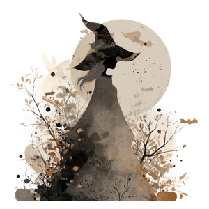 Mysterious Halloween Witch Vinyl Car Decal Sticker – Waterproof & UV-Resistant 3.4133333333333336"