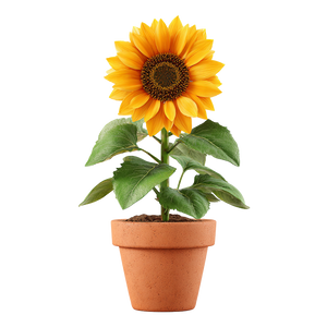 Blooming Sunflower V3 Vinyl Car Decal Sticker – Waterproof & UV-Resistant 3.4133333333333336"
