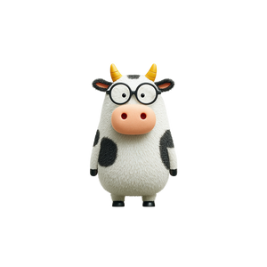 Pixar Cow Cat Vinyl Car Decal Sticker – Waterproof & UV-Resistant 3.4133333333333336"