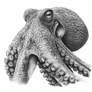 Fierce Octopus Drawing Vinyl Car Decal Sticker – Waterproof & UV-Resistant 3.4133333333333336"