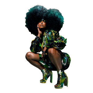 Stylish Afro Queen Vinyl Car Decal Sticker – Waterproof & UV-Resistant 6.826666666666667"