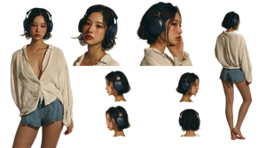 Korean Woman Character V12 Vinyl Car Decal Sticker – Waterproof & UV-Resistant 5.4