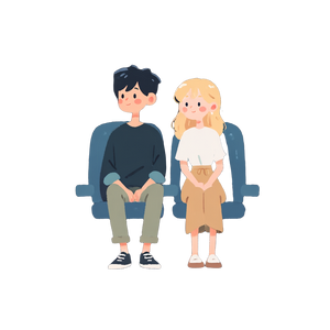 Young Couple In Theater Vinyl Car Decal Sticker – Waterproof & UV-Resistant 6.826666666666667"