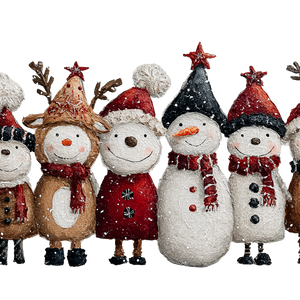 Festive Christmas Characters Vinyl Car Decal Sticker – Waterproof & UV-Resistant 6.826666666666667"