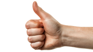 Thumbs Up Hand V8 Vinyl Car Decal Sticker – Waterproof & UV-Resistant 2.72"