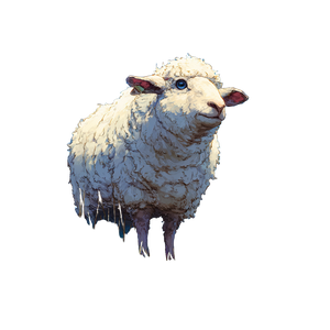 Misty Pasture Sheep Vinyl Car Decal Sticker – Waterproof & UV-Resistant 3.4133333333333336"