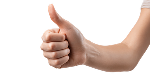 Thumbs Up Hand V9 Vinyl Car Decal Sticker – Waterproof & UV-Resistant 5.12"