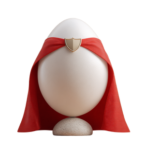 Shielded Superhero Egg Vinyl Car Decal Sticker – Waterproof & UV-Resistant 3.4133333333333336"