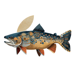 Ornamental River Trout Vinyl Car Decal Sticker – Waterproof & UV-Resistant 6.826666666666667"
