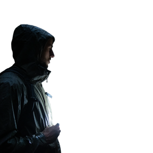 Man With Flashlight V4 Vinyl Car Decal Sticker – Waterproof & UV-Resistant 3.4133333333333336"