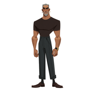 Stylized Dieselpunk Man Vinyl Car Decal Sticker – Waterproof & UV-Resistant 6.826666666666667"